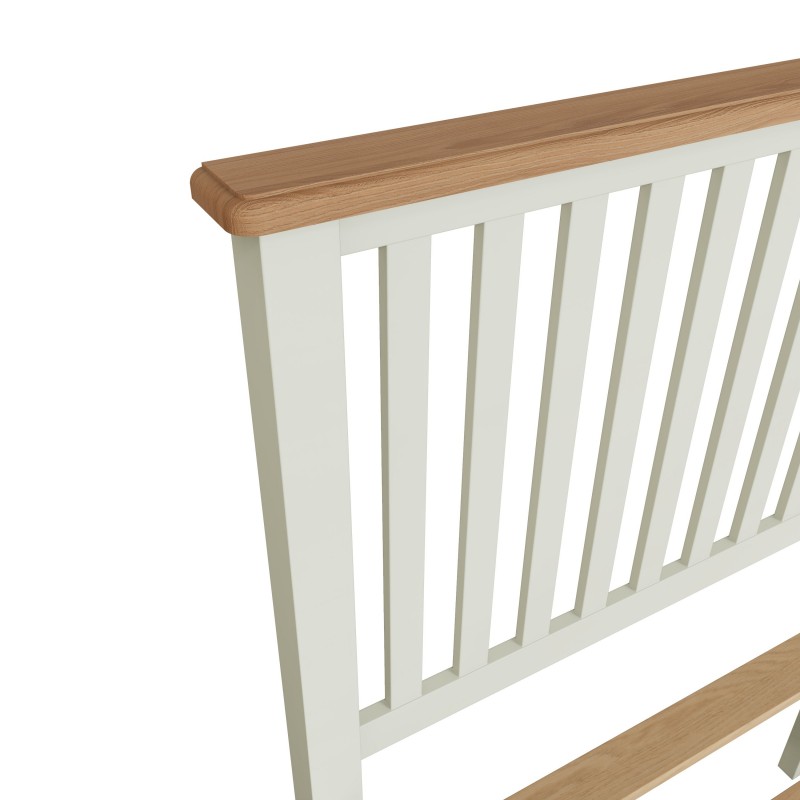 DC GA King-size Bed Frame Pure White/Light Oak